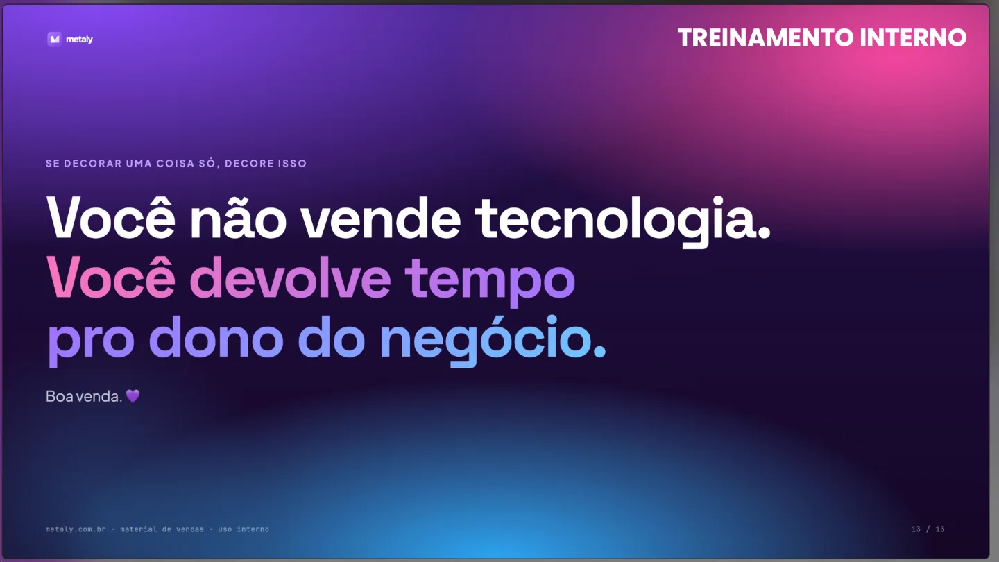 Metaly Deck - Treinamento Interno